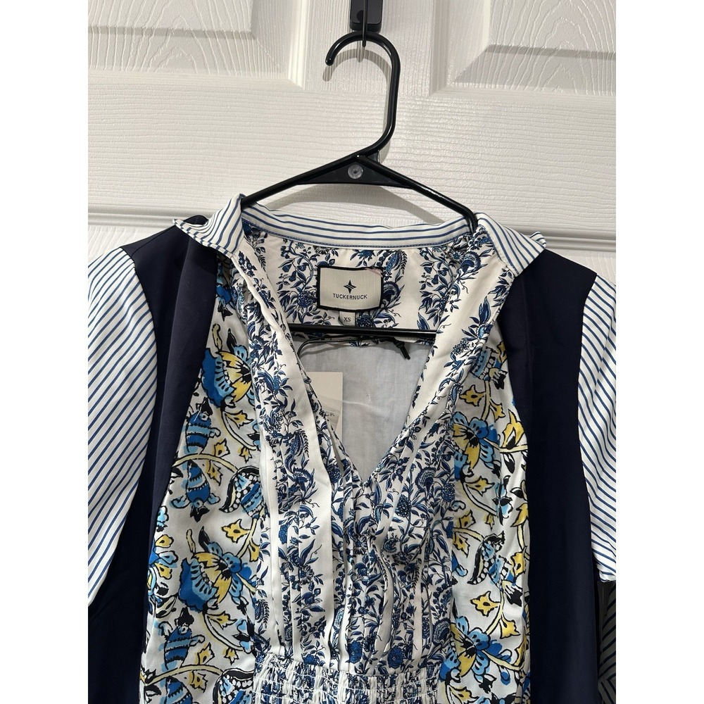 Tuckernuck Goldenrod Chintz Stripe Benji Dress xs - Picture 7 of 12
